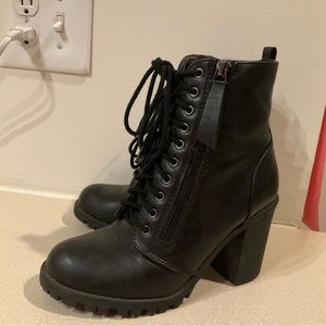 Black Lace Up Boots